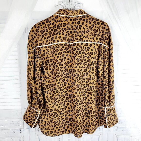 HIGHLINE Collective Leopard Cheetah Print Blouse - Picture 7 of 9